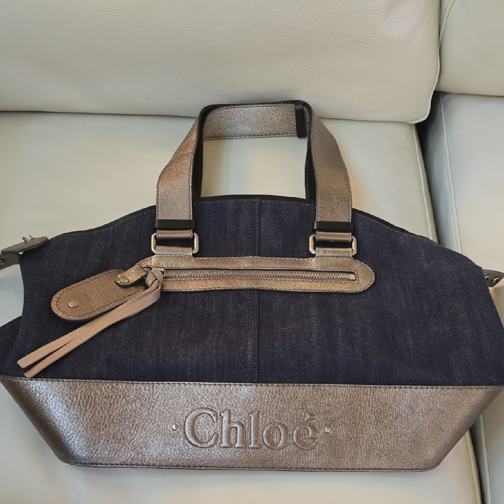 Chloe denim and silver  Bag